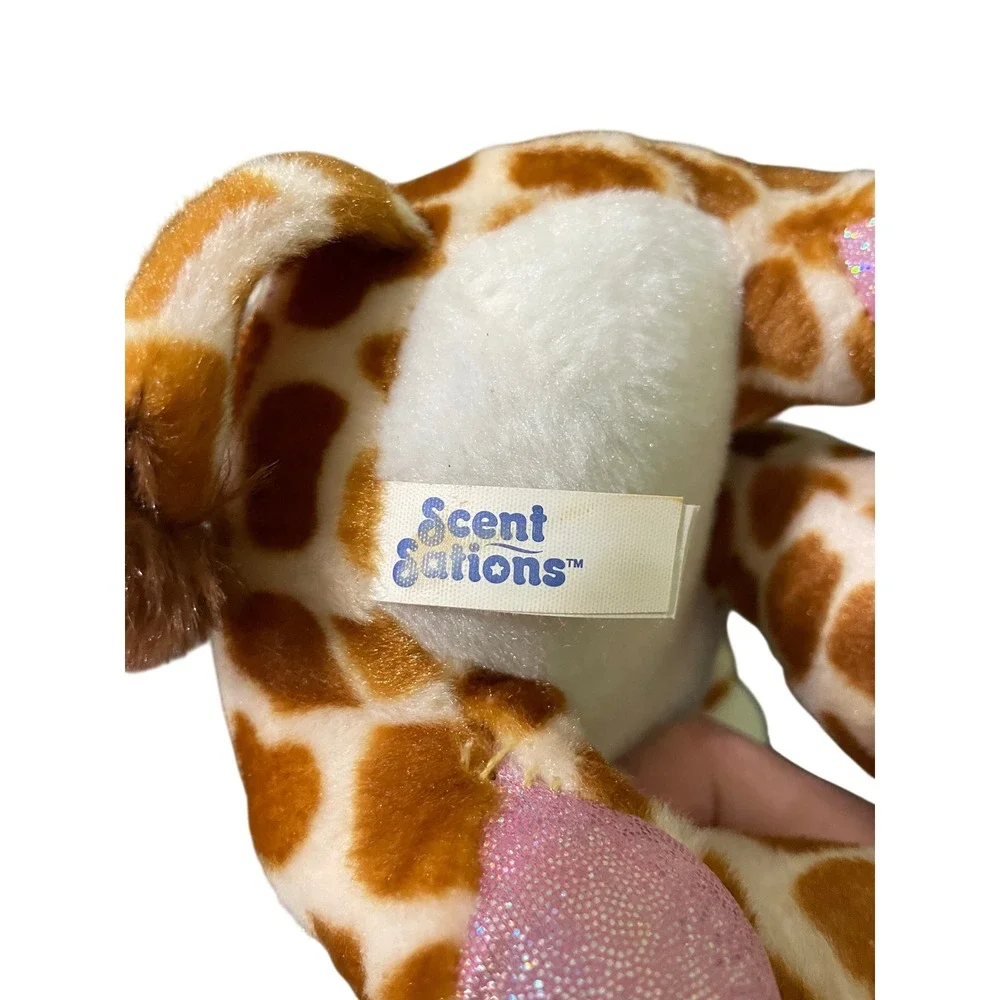 Toy Factory Scent Sations Giraffe Plush Stuffed Animal Sparkly‎ Eyes Pink Ears